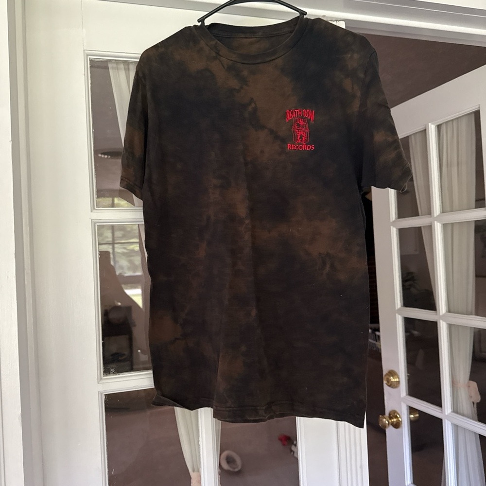 Men's Black and Brown T-Shirt
